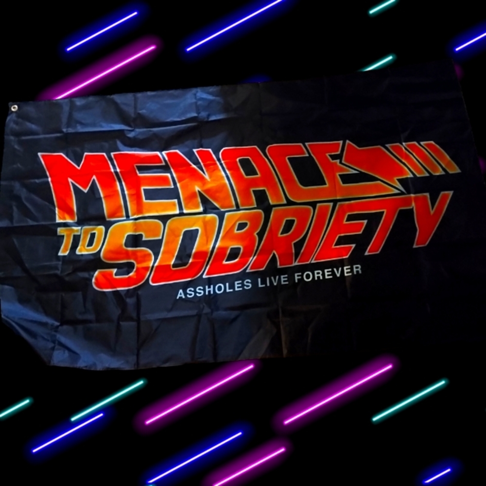 ALF MENACE TO SOBRIETY FLAG